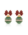 PRESALE, DELIVERABLE FROM NOVEMBER 15TH - Christmas earrings with bow in red, green and gold