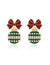 PRESALE, DELIVERABLE FROM NOVEMBER 15TH - Christmas earrings with bow in red, green and gold