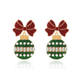 PRESALE, DELIVERABLE FROM NOVEMBER 15TH - Christmas earrings with bow in red, green and gold