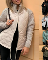 Aura Knitted Patchwork Puffer Jacket