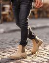 Men's Boots - Beige Suede - 113