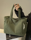 Tilda – Ribbed shopper with drawstring details
