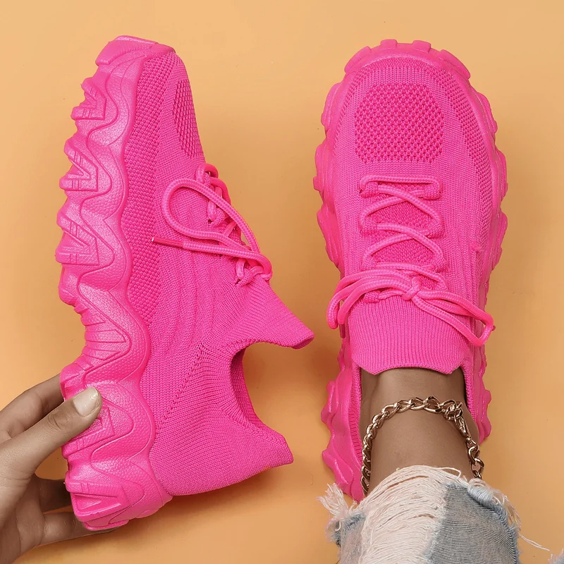 Stylish lace-up women's sneakers