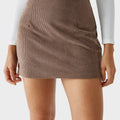 Short A-line corduroy casual skirt
