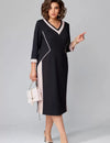 Alexa™ elegant V-neck dress