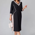 Alexa™ elegant V-neck dress