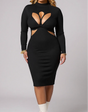 Serena high-neck midi dress