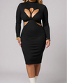 Serena high-neck midi dress