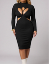 Serena high-neck midi dress