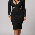 Serena high-neck midi dress