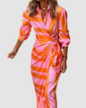 Cecilia™ Elegant Striped Dress