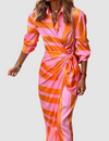 Cecilia™ Elegant Striped Dress