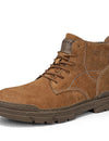 Men's ankle boots made of hand-stitched leather with laces