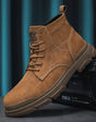 Men's ankle boots made of hand-stitched leather with laces