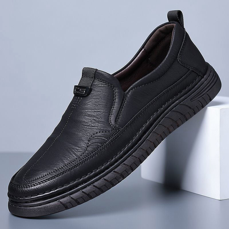 Real leather loafers