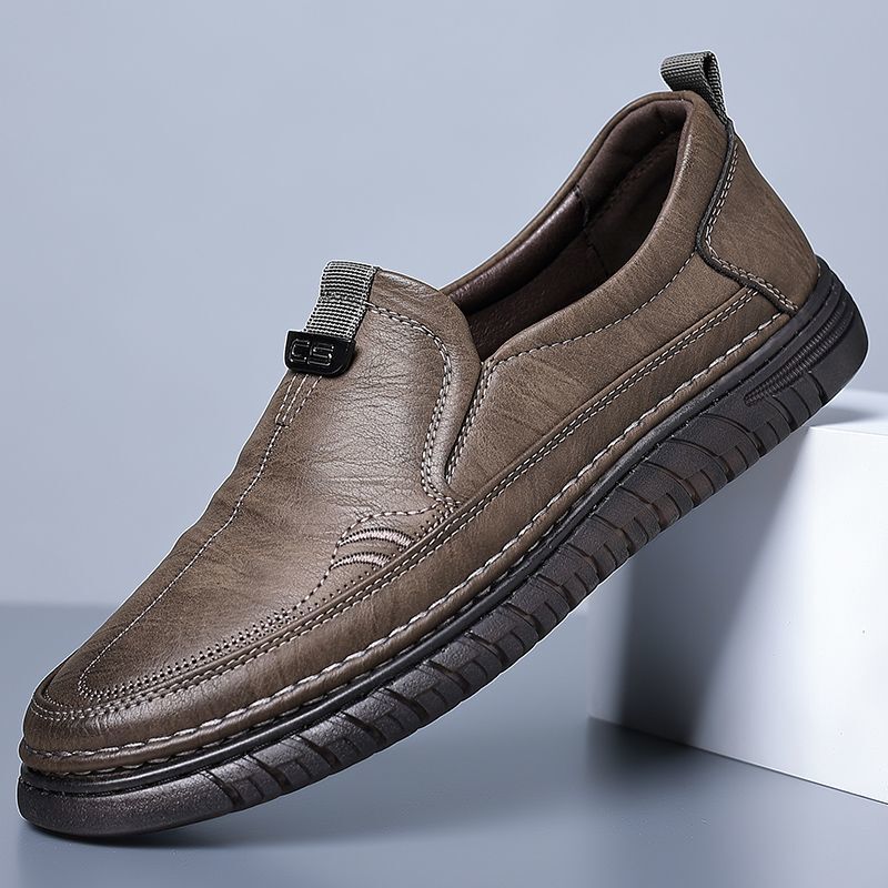 Real leather loafers