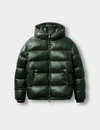 Serenity Luxe Glossy Puffer Jacket – High-Gloss Quilted Jacket