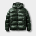 Serenity Luxe Glossy Puffer Jacket – High-Gloss Quilted Jacket