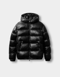 Serenity Luxe Glossy Puffer Jacket – High-Gloss Quilted Jacket