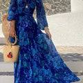 Penelope - Floral Print Bardot Maxi Dress