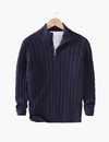 TAEBAEK Cable-knit Jumper with Zip