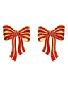 PRE-ORDER, DELIVERS FROM NOVEMBER 15 - Christmas earring with bow in red and gold