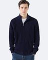 TAEBAEK Cable-knit Jumper with Zip