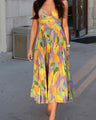 Aurelle pleated cami dress