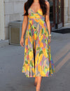 Aurelle pleated cami dress