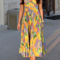 Aurelle pleated cami dress