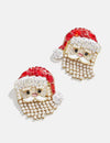 Christmas earring with Santa Claus in red and white