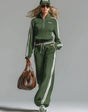 Green retro two-piece set