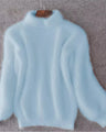 Loose, plain knit sweater - vintage Angora sweater