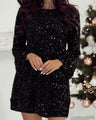 CLEMENTINE™ - Sparkly party dress with long sleeves