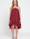 Elegant halter dress with ruffles