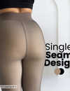 Fleece-lined tights with bare-leg look