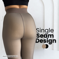 Fleece-lined tights with bare-leg look