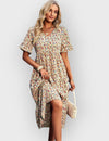 Amara | Summer floral print midi dress