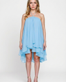 Elegant halter dress with ruffles