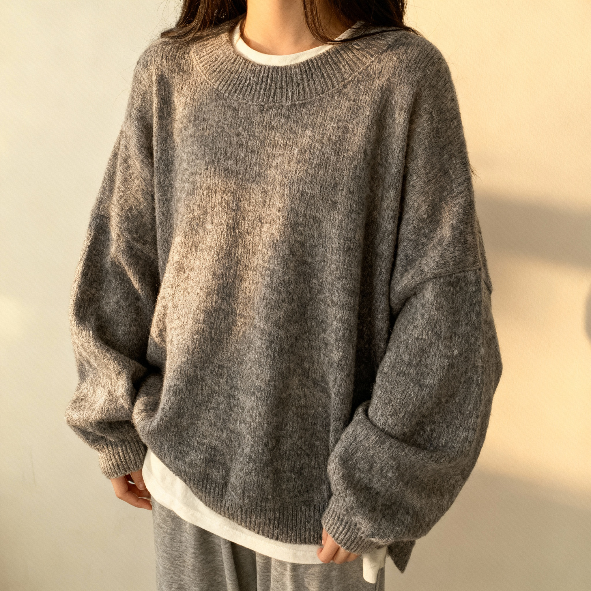 The oversized fleece sweater