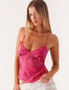Lumière sequin halter top