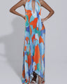 Shalia - Sensual Maxi Dress with Halter Neck and Pleats