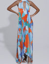 Shalia - Sensual Maxi Dress with Halter Neck and Pleats