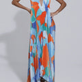 Shalia - Sensual Maxi Dress with Halter Neck and Pleats