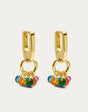 Multicolor Charm Hoop Earrings