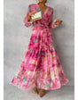 Trinity - Pleated V-neck boho maxi dress
