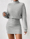 POPPY™ - Minimalist ribbed turtleneck dress