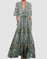 Olyvia™ Elegant long dress with floral print