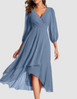 Mia™ Elegant V-neck Long Dress