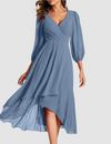 Mia™ Elegant V-neck Long Dress